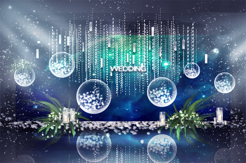 蓝色星空婚礼效果图